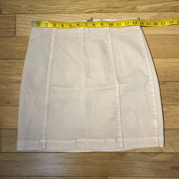 Free People Modern Femme Denim Mini Skirt in Tan Camel size 6 - Picture 7 of 10